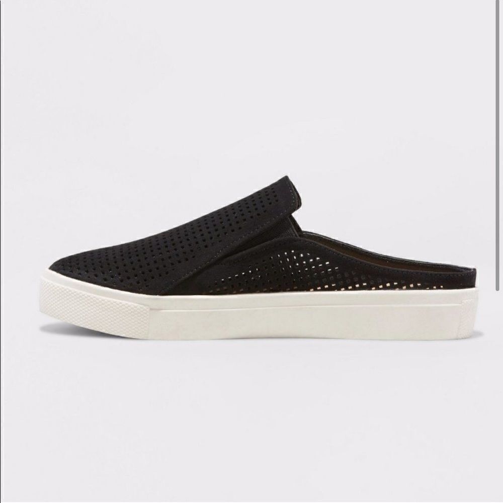 Universal Thread Slide Sneakers Black Perforated - Picture 2 of 7